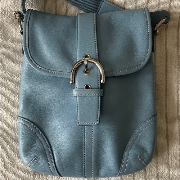 Coach Light Blue Leather Crossbody Bag - Picture 6 of 6